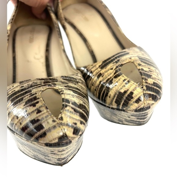 Sergio Rossi Two Tone Water Snake Platform Peep-toe Pumps - Size 40.5 / … - Picture 3 of 13